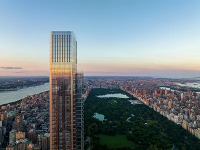 Sunset over Central Park seen from the tower